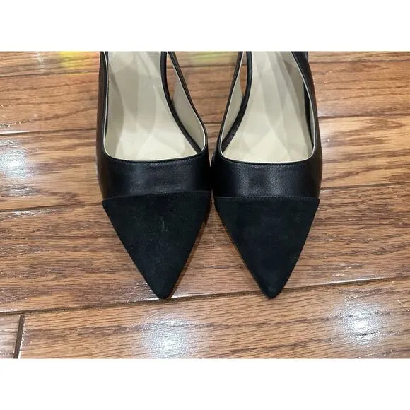 Bruno Magli Alina Slingback Pump Leather Suede Sandals EU 40 NWOB