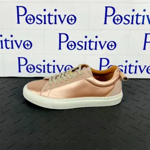 Buscemi Womens Tennis Lock Dusty Pink Satin Sneakers US 7 SAMPLE