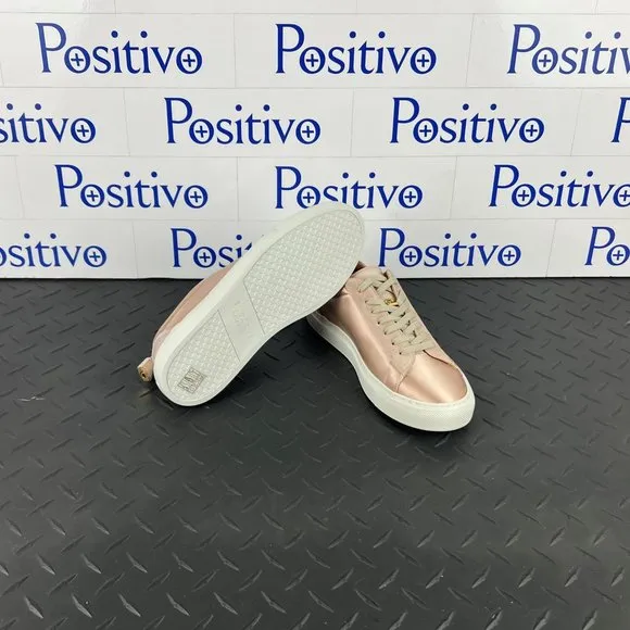 Buscemi Womens Tennis Lock Dusty Pink Satin Sneakers US 7 SAMPLE