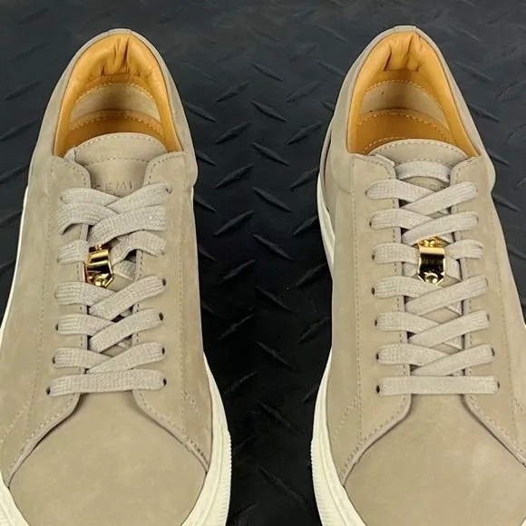 Buscemi Womens Tennis Lock Fog Nubuck Sneakers US 9 SAMPLE