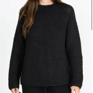Calme by Johnny Was Chunky Funnel Neck Black Long Sleeve Sweater SIZE MEDIUM