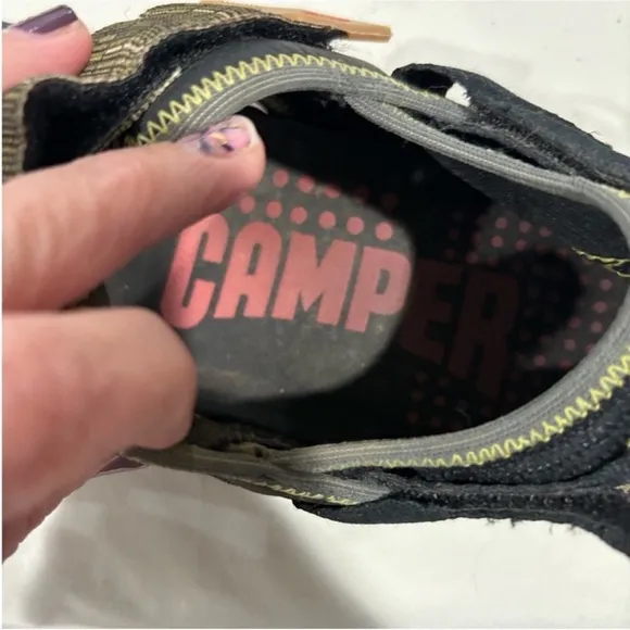 CAMPER ORUGA SANDALS men’s green black tan size 10