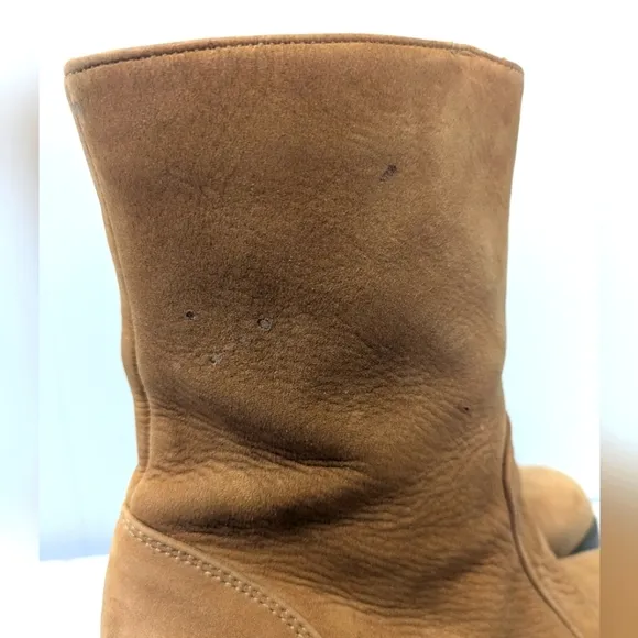 Canyon River Blues Heeled Boots in Tan size 6 Vintage Chunky Midcalf Y2K Boho