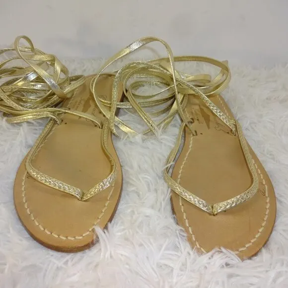 𝅺capritouch Tailor Made Anacapri Womens Size 39/8.5 Gold New