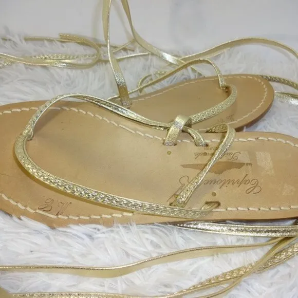 𝅺capritouch Tailor Made Anacapri Womens Size 39/8.5 Gold New