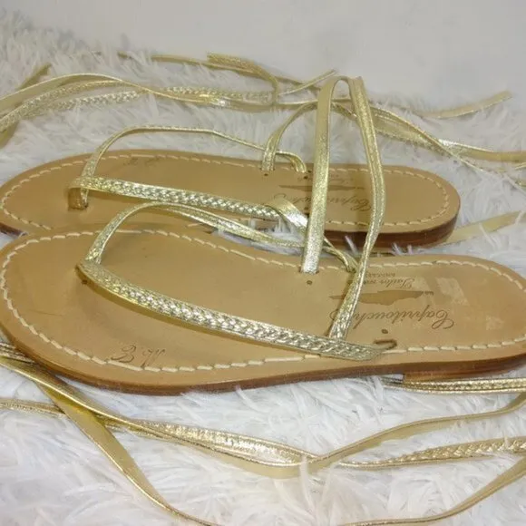 𝅺capritouch Tailor Made Anacapri Womens Size 39/8.5 Gold New
