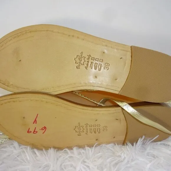 𝅺capritouch Tailor Made Anacapri Womens Size 39/8.5 Gold New