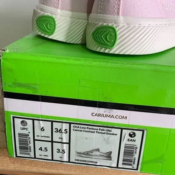 Cariuma oca pantone low top sneakers canvas pale lilac skater‎