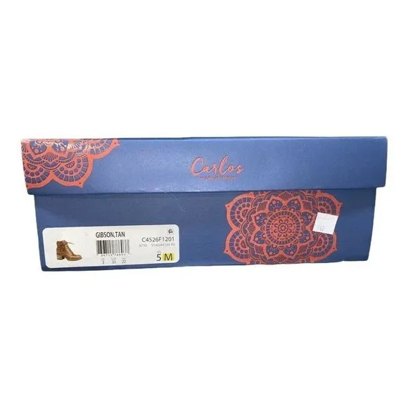 Carlos Santana Gibson Tan Lace up Moto Combat Boots 5M New
