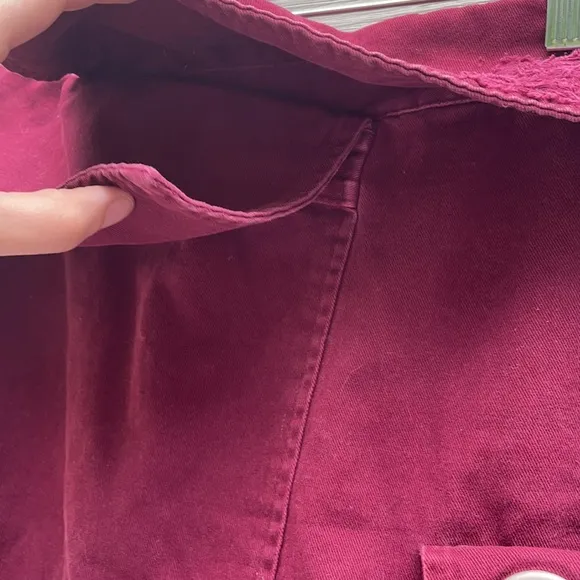 Carmar Burgundy Asymmetric Cargo Skirt