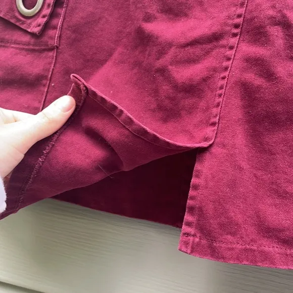 Carmar Burgundy Asymmetric Cargo Skirt