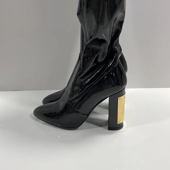 Cavalli Class Women’s Patent Leather Boots sz 7 Euro 37 NEW # F484