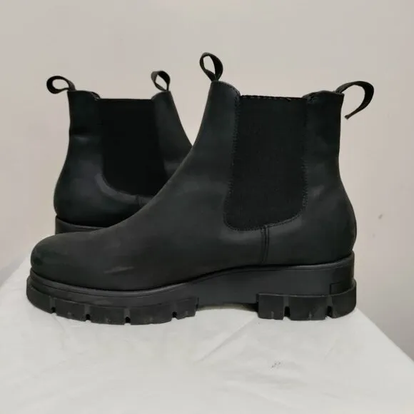Celtic &amp; Co. Chunky Chelsea Ankle Black Utility Boots Womens 40/ 9