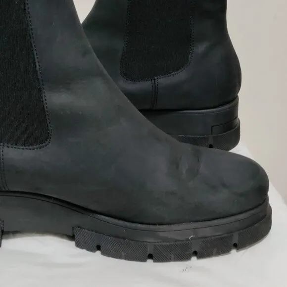 Celtic &amp; Co. Chunky Chelsea Ankle Black Utility Boots Womens 40/ 9
