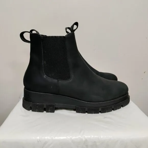 Celtic &amp; Co. Chunky Chelsea Ankle Black Utility Boots Womens 40/ 9