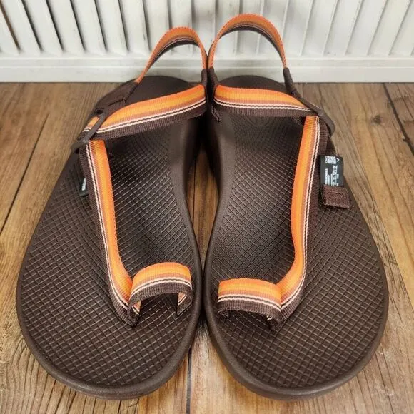 Chaco Bodhi Sandals Men's Size 11 Brown Orange Toe Loop Strappy Beach JCH108607