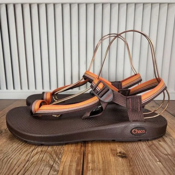 Chaco Bodhi Sandals Men's Size 11 Brown Orange Toe Loop Strappy Beach JCH108607