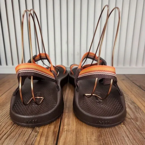 Chaco Bodhi Sandals Men's Size 11 Brown Orange Toe Loop Strappy Beach JCH108607