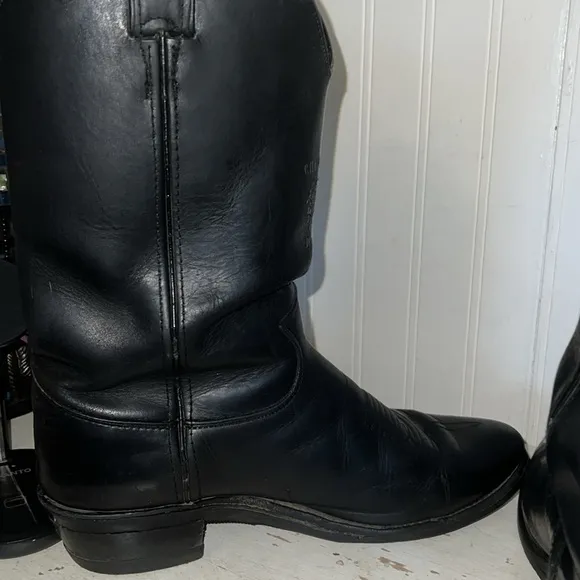 Chippewa Classic Black Leather Cowboy Boots size 9