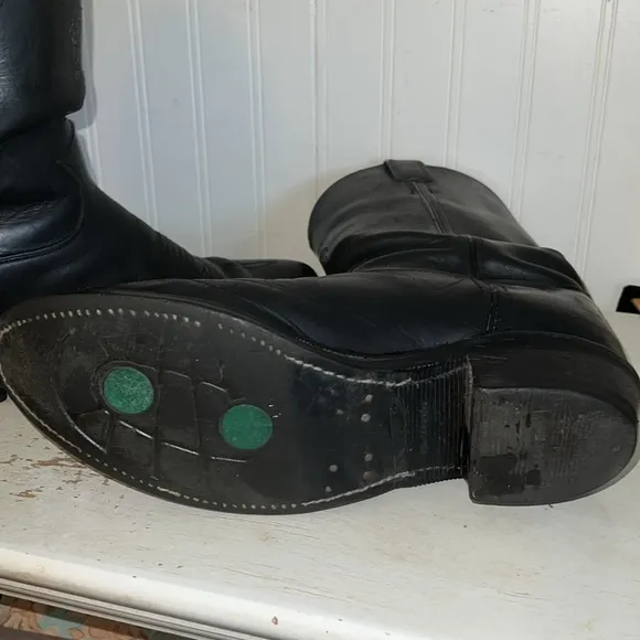 Chippewa Classic Black Leather Cowboy Boots size 9