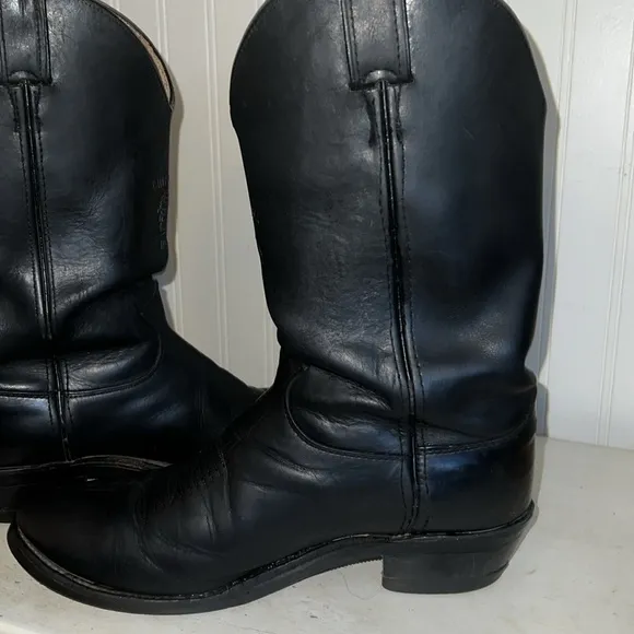 Chippewa Classic Black Leather Cowboy Boots size 9
