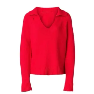 Ciao Lucia Belinha Sweater Oversized Pullover in Red Wool Blend Size M