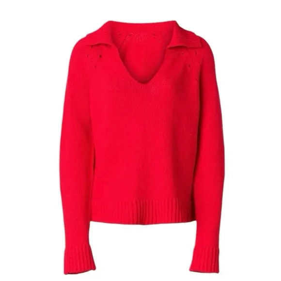 Ciao Lucia Belinha Sweater Oversized Pullover in Red Wool Blend Size M