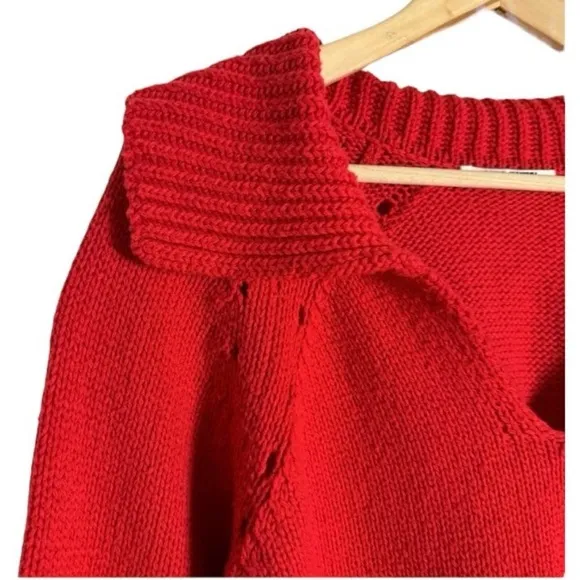 Ciao Lucia Belinha Sweater Oversized Pullover in Red Wool Blend Size M