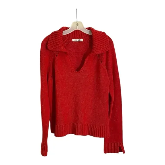Ciao Lucia Belinha Sweater Oversized Pullover in Red Wool Blend Size M