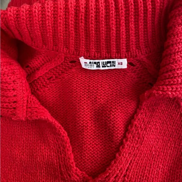 Ciao Lucia Belinha Sweater Oversized Pullover in Red Wool Blend Size XS