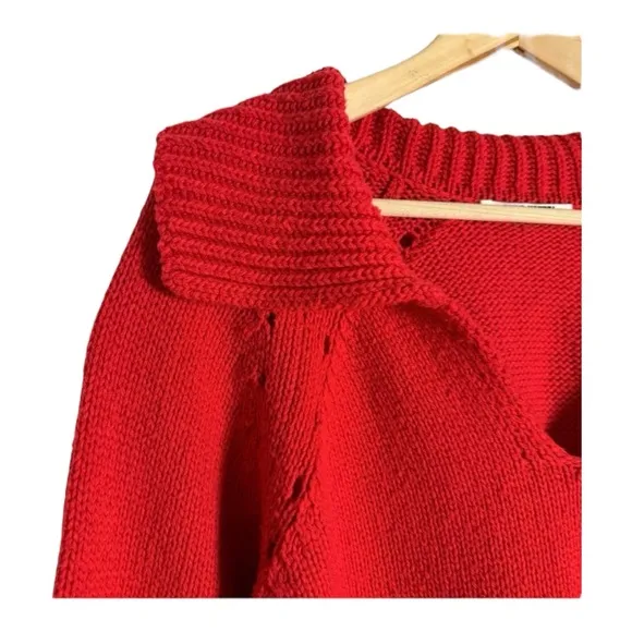 Ciao Lucia Belinha Sweater Oversized Pullover in Red Wool Blend Size XS