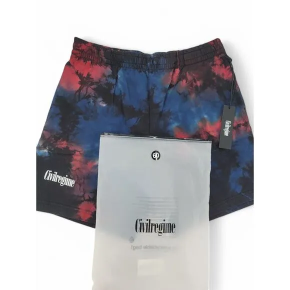 Civil Regime Tie Dye Shorts XL | Hype Streetwear Skater Festival Y2K NEW
