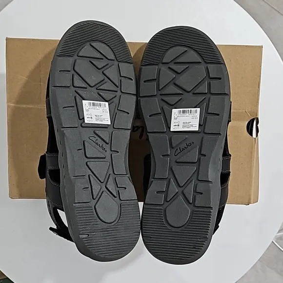 Clarks Walkford Walk Black Sandals for Men