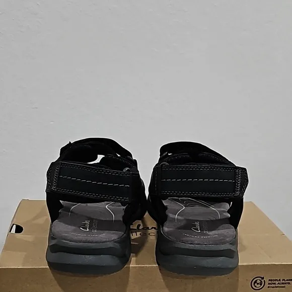 Clarks Walkford Walk Black Sandals for Men
