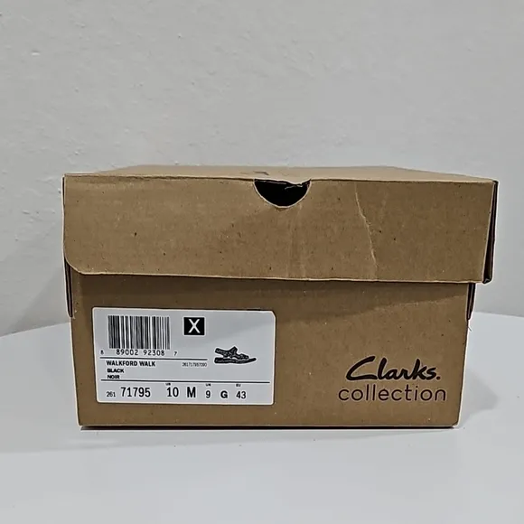 Clarks Walkford Walk Black Sandals for Men