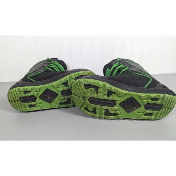 Classic Fit Snowboard Snow Boots Black &amp; Green Millennium Three M3 Size‎ US JR 6