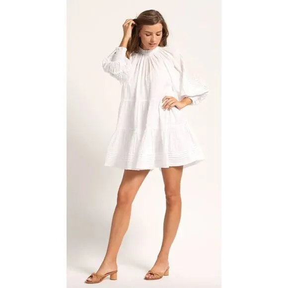 Cleobella Ethereal Mini Dress in White Size S