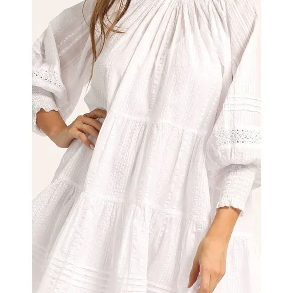 Cleobella Ethereal Mini Dress in White Size S