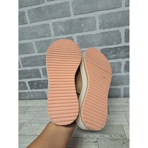 Clergerie Women's Sand Suede Fastie Wedge Slide Sandal Shoes Size 38