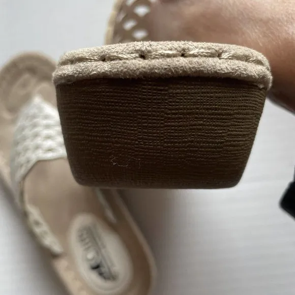Cliffs By White Mountain Thong Sandals White Embellished with tiny Rhine…
