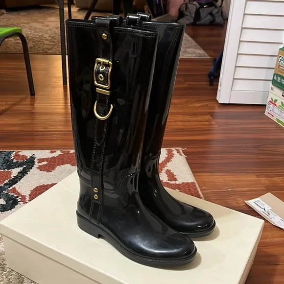 COACH Knee High Rain Boots