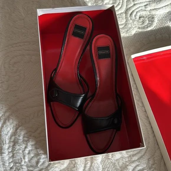 Coach leather sandals