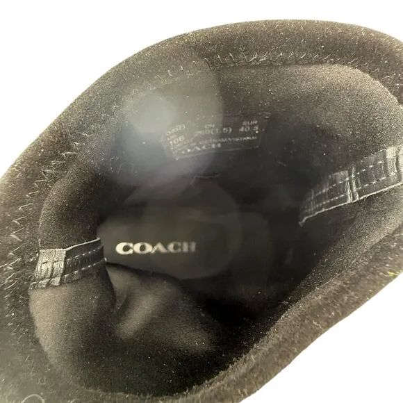 COACH Whitney Bootie Pointed Toe Ankle Boots Black Suede Size 10 B Studded Trim