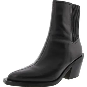 Coach Womens Prestyn Black Leather Pointed Toe Ankle Boots Shoes Used