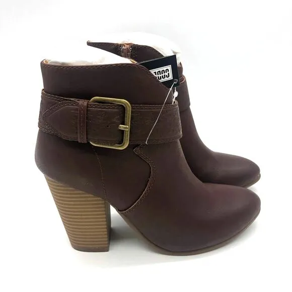 Code West Womens CW167 Swerve Pointed Toe Western Ankle Boots Brown Size 6 M