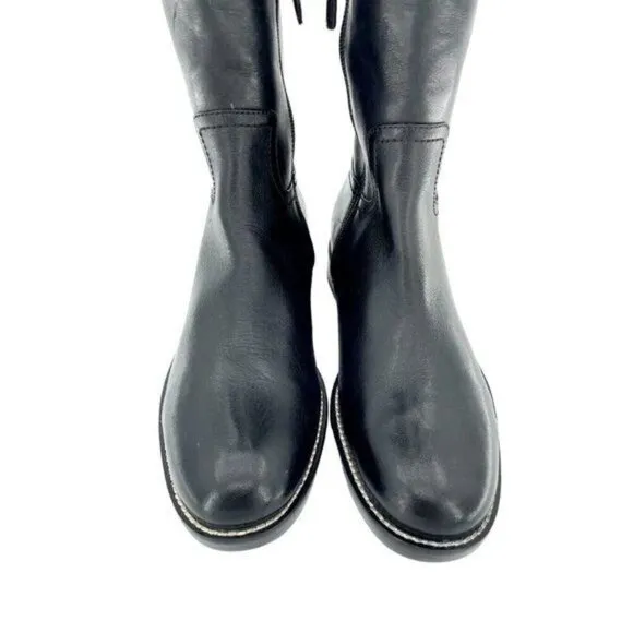 COLE HAAN Boots Harrington Black Leather Tall Knee High Riding SZ 7 NEW