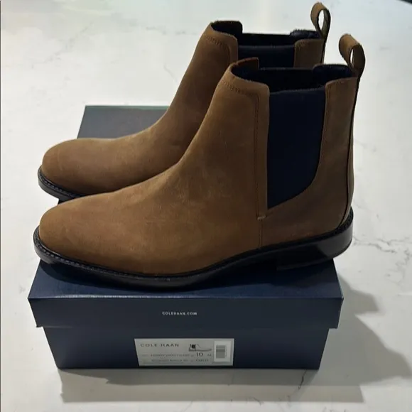 Cole Haan Brown Chelsea Boots (waterproof)