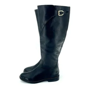 Cole Haan Harrington Black Leather Tall Knee High Riding Boots 7.5 New