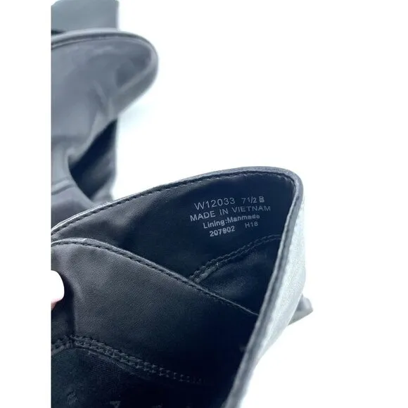 Cole Haan Harrington Black Leather Tall Knee High Riding Boots 7.5 New