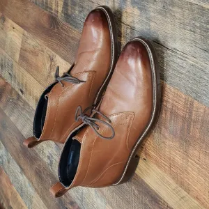 Cole Haan Kennedy Grand Chukka Waterproof Boots in Brown Leather, Size 7.5